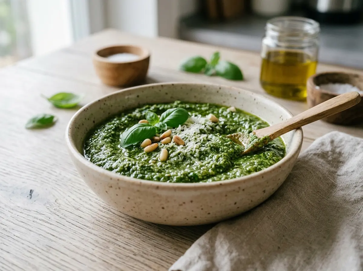 Domácí bazalkové pesto