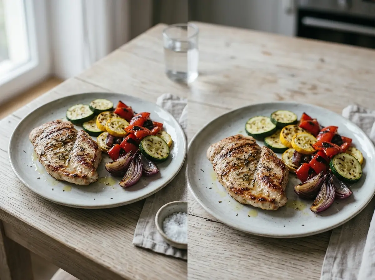 Krůtí steak s grilovanou zeleninou