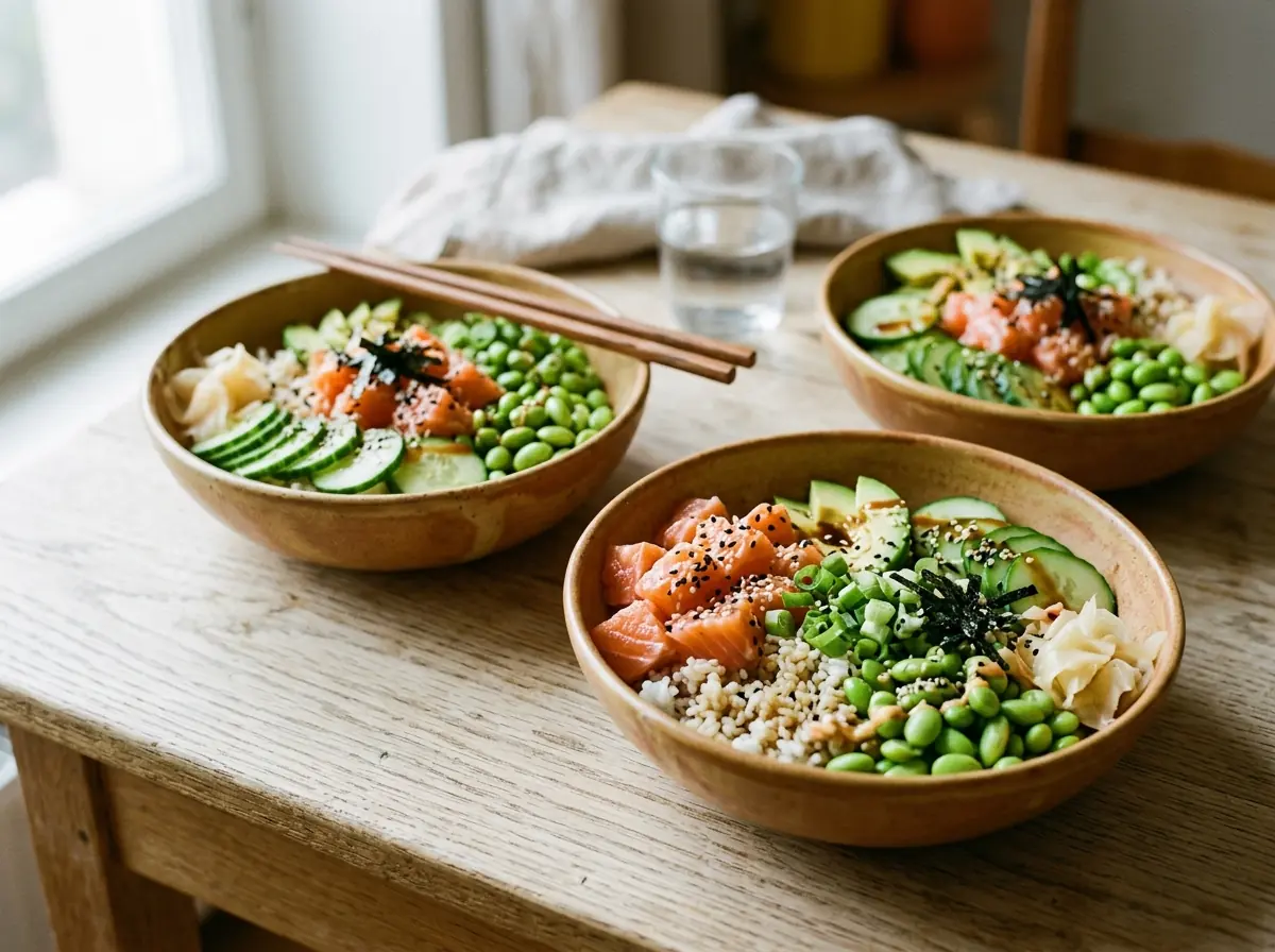 Poke bowl s lososem
