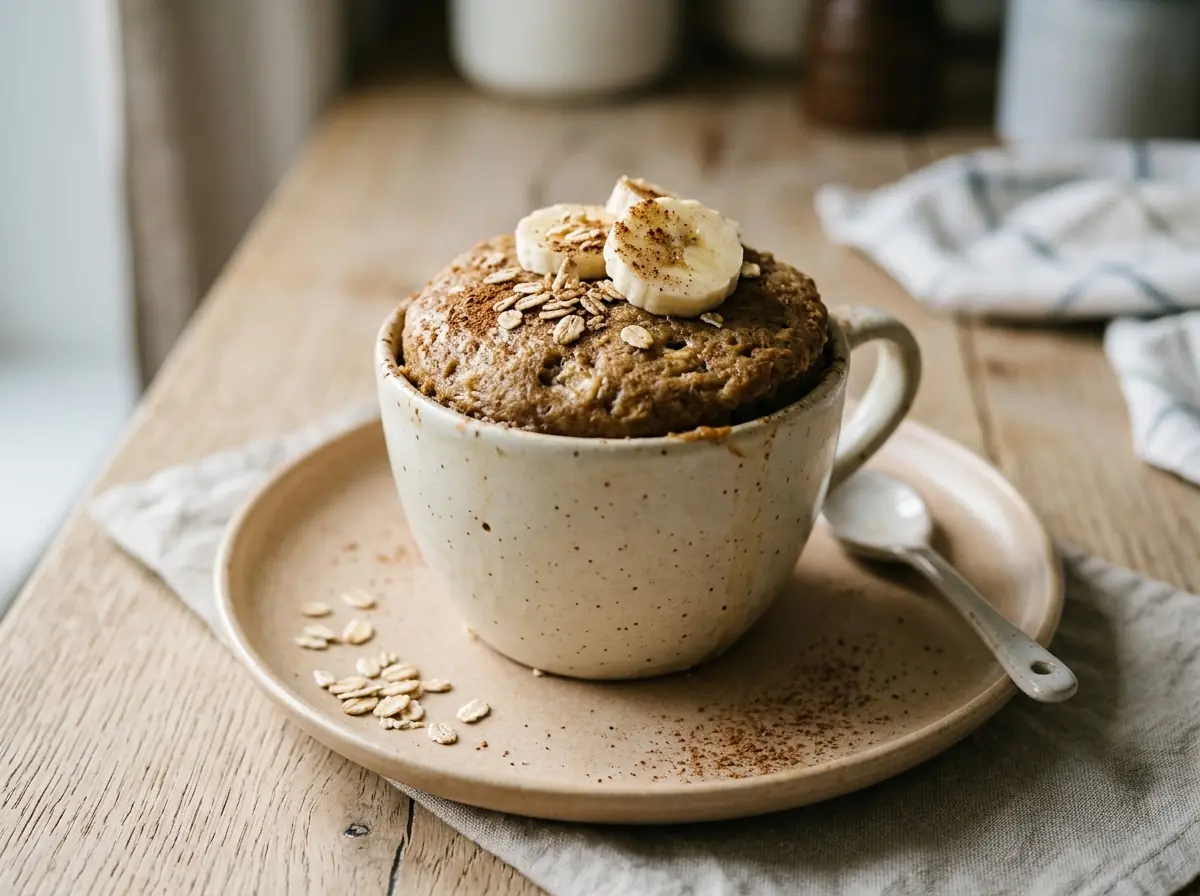Sladký banánový mug cake s proteinem