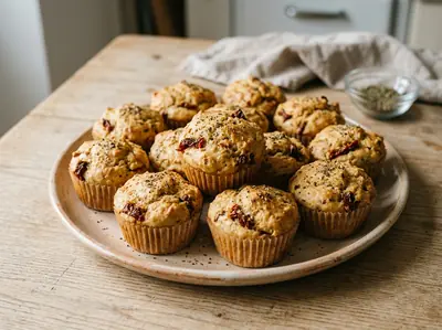 Slané muffiny se sušenými rajčaty